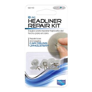 Custom Accessories 8-Piece Headliner Repair Kit Clear and Silver Custom Accessories 8-Piece Headliner Repair Kit Clear and Silver